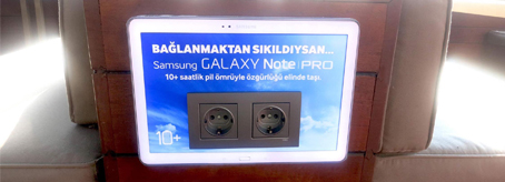 Fişte Galaxy Note Pro