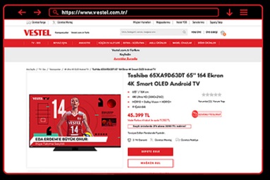 TV'lerde Yoksa Vestel TV'lerde Var